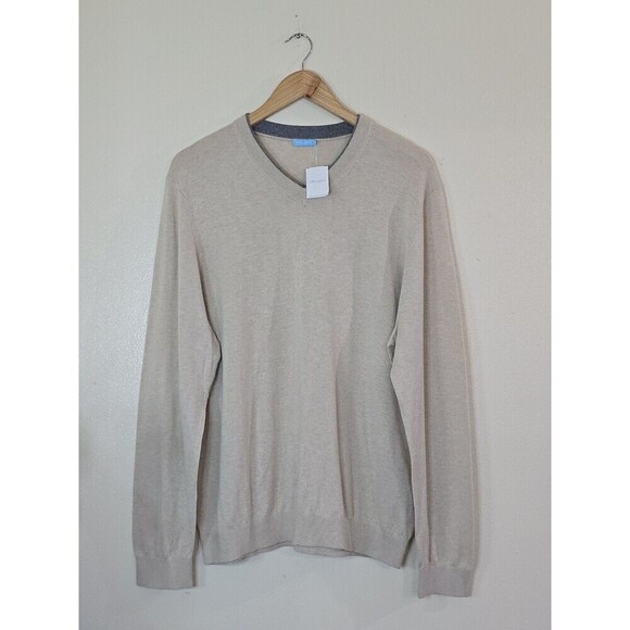 J. McLaughlin Milton Sweater Mens Size XL V Neck Lightweight Cashmere Blend - Picture 1 of 8